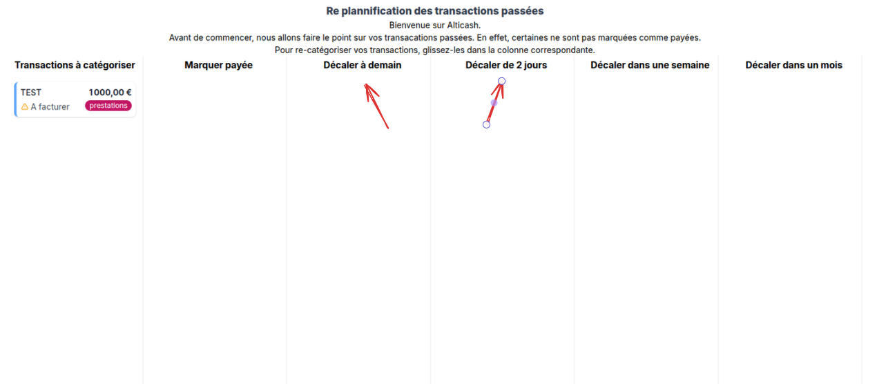 replanification des trx